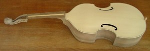 The finished viol before varnishing.